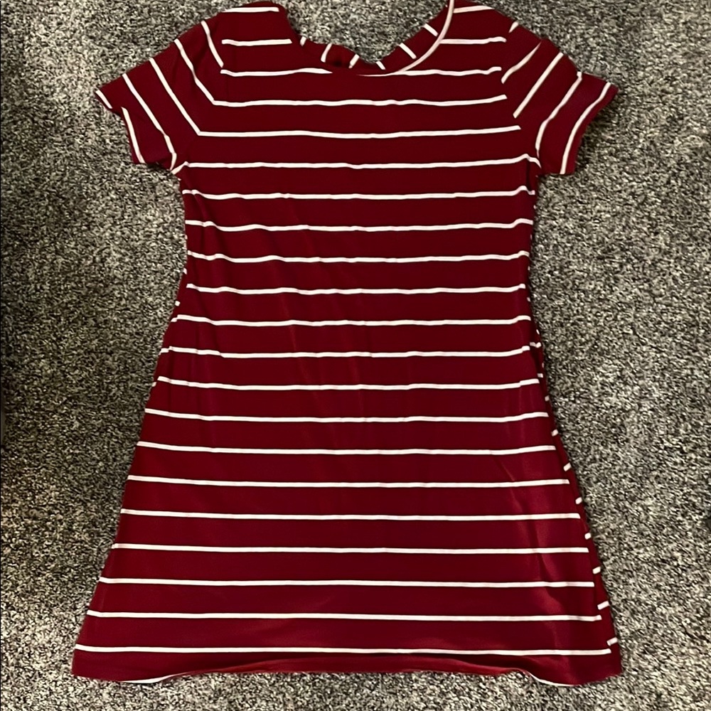 Striped Red and White Dress